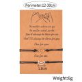 2Pcs/Set Couple Card Bracelet For Women Fashion Sun Moon Handmade Woven Rope Charm Friendship Girlfriend Jewelry Lucky Bracelet. 