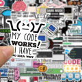 10/30/50pcs Funny Programming Stickers Java Cloud Language Internet Decals DIY Skateboard Luggage Phone Waterproof Sticker Packs. 