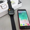 Black T500+ Pro 1.92 inch IWO Series 8 Smart Watch Call Sports Smartwatch Location Tracker Heart Rate Sleep Monitor Watches For iPhone & Android. 