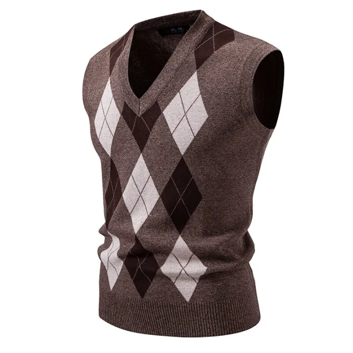 New%20Mens%20Argyle%20Knitwear%20Vest%20V%20Neck%20Sleeveless%20Casual%20Slim%20Fit%20Pullover%20Knitted%20Sweater%20Outdoor%20Streetwear%20Casual%20Tank%20Tops%20-%20Image%204