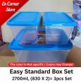 Plastic Easy Standard Box Set 2700ml, (830 X 2)= 3pcs Set. 