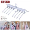 Multifunctional Magic Smart Hanger Storage Foldable Artifact Clothes Rack Household Drying Rack Clothing Multi-Layer Folding Hanger. 
