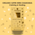 Rakura Calming Organic Chamomile 20TB | Prime Super Herbs | Caffeine Free | Next Gen Magic Knot Teabag - No Plastic, Bleach & Glue | Home Compostable. 