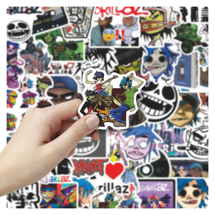 50PCS%20Gorillaz%20%20Stickers%20Decals%20For%20Phone%20Laptop%20Suitcase%20Notebook%20Skateboard%20Waterproof%20Stickers%20-%20Image%202