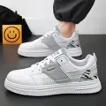 Men Shoes 2024 Spring Breathable White Fashion Sneakers Casual Youth Student Skate Shoe Comfortable Skateboarding Sport Sneakers. 