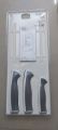 IKEA Andlig 3 Piece Knife Set Light Gray/White Bread Knife | Cook's Knife | Paring Kinfe. 