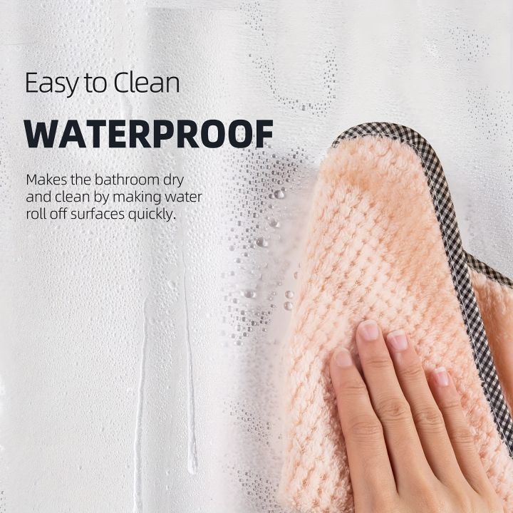 90/180/200cm%20Clear%20Shower%20Curtain%20Liner,%20Waterproof%20Plastic%20Shower%20Liner,%20Cute%20Lightweight%20PEVA%20Shower%20Curtains%20for%20Bathroom%20-%20Image%203