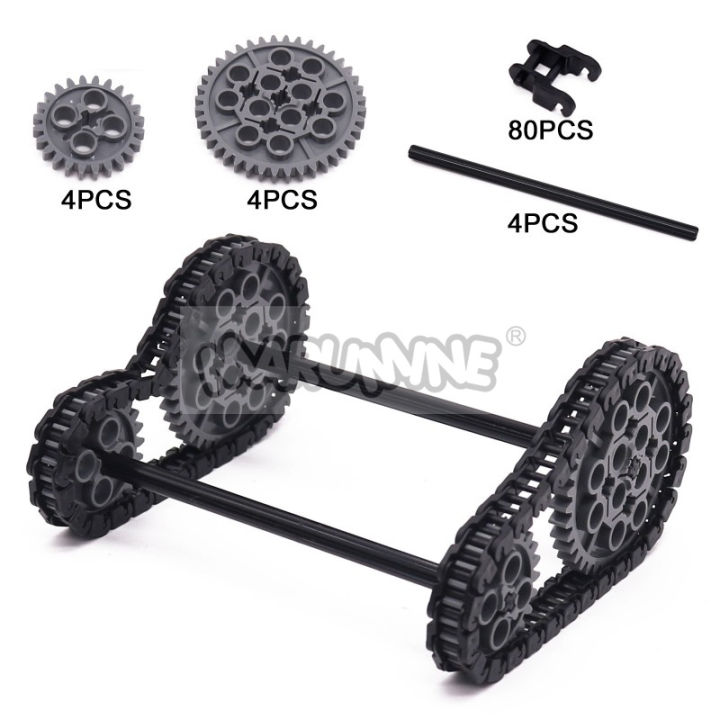 Technology%20Building%20Blocks%20Track%20Sheet%20Set%20High-Tech%20Bricks%20Parts%20Chain%20Wheel%20Gear%20Tire%20Car%20Tank%20Mechanical%20Accessories%2057518%20-%20Image%207