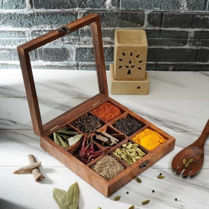 Wooden%20Handmade%20Spice%20Box%20/%20Multipurpose%209-Compartment%20Wooden%20Spice%20Box%20with%20Glass%20Lid%20%E2%80%93%20Handcrafted%20Masala%20Dabba%20Organizer%20-%20Image%206