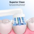4PCS Brush Head Refill for Oral B Electric Toothbrush Daily Sensitive Floss Cross Deep Clean Brush Nozzles + 2PCS Hygienic Caps. 