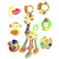 Adorable Giraffe Mobile Bell: Soothing Plush + Teething Toy for Calming Babies. 