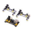 MB102 Breadboard Dedicated Power Supply Module Mini Micro USB Black White 2 Way 3.3V 5V MB-102 Solderless Bread Board. 