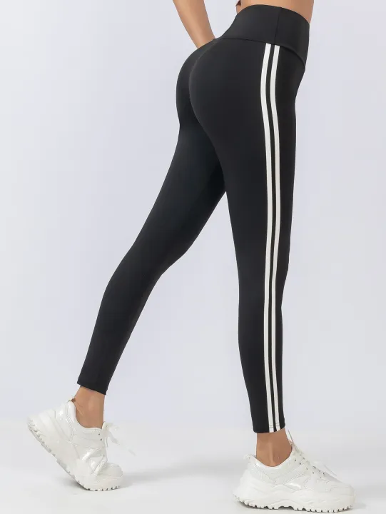 Side-Striped%20Yoga%20Pants%20High%20Waist%20Buttocks%20Abs%20Fast%20Dry%20Breathable%20Slim%20Pants%20-%20Image%203
