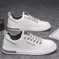 Men Casual Shoes Breathable White Sneakers Fashion Driving Walking Tennis Shoes for Male Skate Flats. 