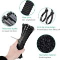 100pcs of Heavy-Duty Original KSS Nylon Cable Tie Zip tie 4 6 8 10 12 15 inch Cable Tie For Indoor/Outdoor Use Multipurpose cable tie UVresistant Tie White/Black Colors SelfLocking Nylon Cable Tie/Zip Tie For Electrical Use. 