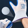 1 Pair Nylon Rubber coated Safety Hand Gloves for Industrial , Household, gardening work. 