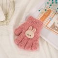 Winter Knitted Gloves Cartoon Warm Mittens Toddlers Outdoor Cartoon Pattern Cute Gloves for Child Kids Baby Girls Boys 1-3Y/O. 