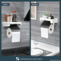 Wall Mount Toilet Paper Holder Plastic Waterproof Roll Paper Storage Rack Bathroom Tissue Organizer Shelves. 