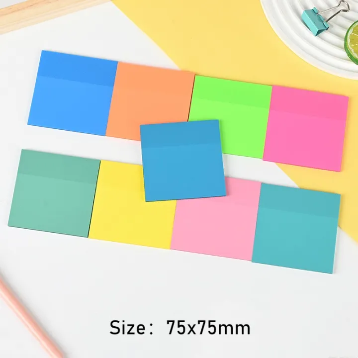 50sheets%20Translucent%20Color%20Posits%20Sticky%20Notes%20Pads%20Stationery%20Paper%20Stickers%20Posted%20It%20Notebook%20Memo%20Notepad%20Message%20Sticker%20-%20Image%202
