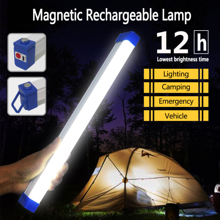 LED Rechargeable Lamp Tube USB 5V Emergency Light Camping Magnetic Portable Lightinging Night Market Outdoor Vehicle Hard Strip