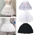 Women Girls Ruffled Short Petticoat With/No Hoop Solid Color Fluffy Bubble Tutu Skirt Puffy Half Slip Prom Crinoline Underskirt. 