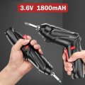 47 PCS 3.6V Electric Screwdriver Set 1800mAh Battery Powered Portable Cordless Electric Screwdriver Household Maintenance Power. 