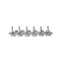 6 inline Vintage Guitar Tuners Tuning Pegs Keys Machine Heads Set for Electric Guitar Chrome. 