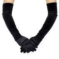 44cm/53cm/65cm Luxury Velvet Women Long Gloves Black Elastic Party Prom Etiquette Wedding Dress Retro Accessories.