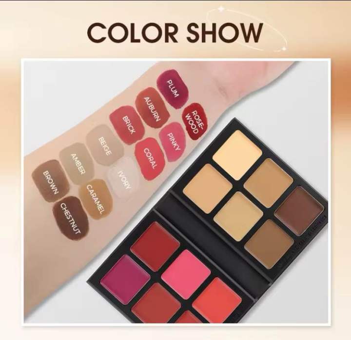 IMAGIC%2012-Color%20Paper%20Box%20Blusher%20Plate%20&%20Concealer%20Plate%20Multi-Color%20Cream%20Contour%20and%20Highlighter%20Palette%20Makeup%20Blush%20Face%20-%20Image%203