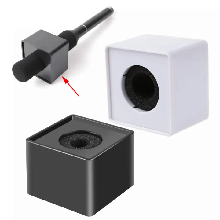 Microphone Flag Station Cube ABS Square Flags Interview Mic Logo Mark TV Station Reporter Microphone Cube Box Foam Cover