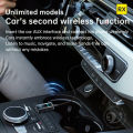 4 in 1 Bluetooth 5.4 Audio Receiver Transmitter 3.5MM AUX TF Card Stereo Music LED Display Wireless Adapter With Mic For Car TV.