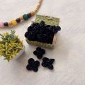 pack of 5 | black flower buttons | buttons for ladies and kids dresses | make dresses more beautiful. 