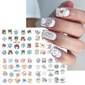 12 Pcs Nail Art Stickers Cute Animals Squirrel Cat Snowflake Nail Art Water Decals Transfer Nail Supplies for Decorations. 
