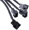 4-Pin (Actral 2-Pin) Molex to 4 x 3 Pin / 4 Pin PMW 12V PC Case Fan Power Adapter Cable, 3-Pin or 4-Pin (PWM Connector) to Molex Computer Cooler Cooling Fan Splitter Y Power Cable 1-Pack. 