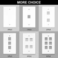 ZoeRax Keystone Jack Wall Plate USA Faceplate, Low Profile Ethernet WallPlate Single Gang FacePlates for Keystone Coupler - 1PCS.