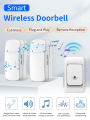 Outdoor Wireless Doorbell Waterproof House Chime Kit 300M Remote EU US Intelligent Smart Door Bell Home Garden Remote DoorBell.