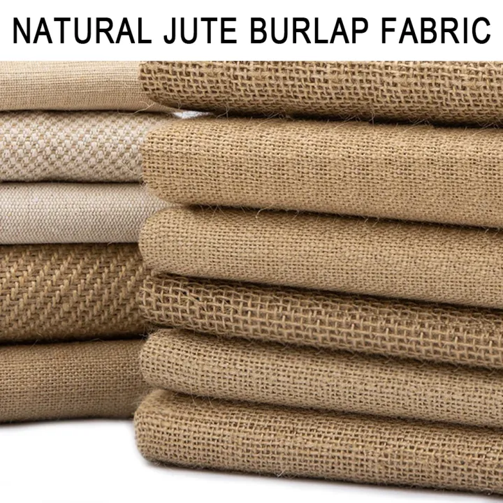 63"%20Wide%20Density%2040*40%20Natural%20Jute%20Burlap%20Fabric%20Woven%20Hessian%20Vintage%20Cloth%20Garden%20Sack%20Upholstery%20Craft%20DIY%20By%20The%20Half%20Meter%20-%20Image%206