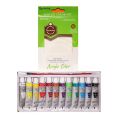 Acrylic paint set of 12 & Flat brushes set. 