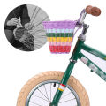 Kid Front Handlebar Bike Basket Vintage Rainbow Color Front Bicycle Basket Suitable for Most Type of Bikes. 