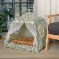 Cat Broken Flower Tent Semi Enclosed Internet Celebrity Tent Nest Universal For All Seasons Pet Supplies Summer Dog And Cat Nest. 