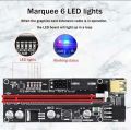PCIE Riser 1X to 16X Graphics Extension Powered Riser Adapter Card with USB 3.0 Cable & 6 PIN Power Cable for GPU Mining. 