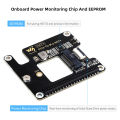 Raspberry Pi 5 PCIe to M.2 HAT NVME High Speed Expansion Board with 16P Cable GPIO Header Support Active Cooler for RPI 5 Pi5. 