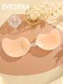 Women Reusable Silicone Bra Sticker Adhesive Invisible Bra Chest Patch Female Mango Patch Pad Strapless Underwear Silicone Bras. 