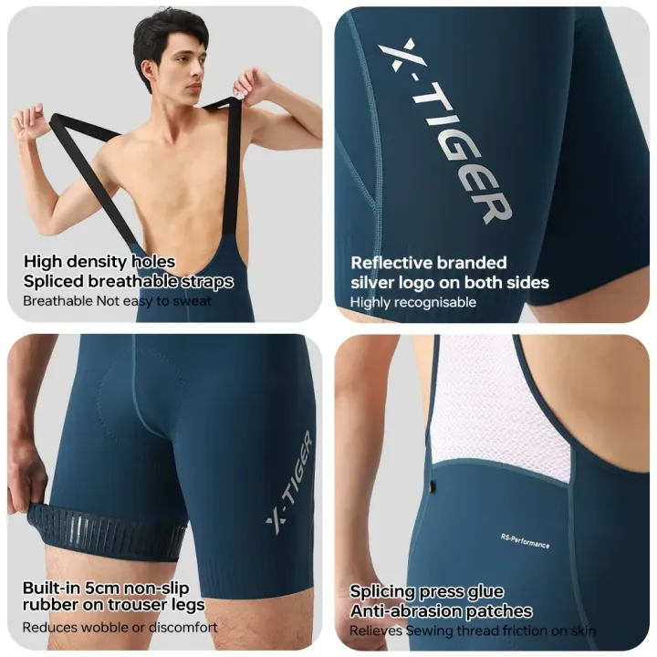X-TIGER%20Cycling%20Bib%20Pants%20120%20High%20Density%20Cushion%20Men's%20Cycling%20Shorts%20Road%20Bike%20MTB%20Cycling%20Pants%20Sports%20Fitness%20Casual%20Pants%20-%20Image%206