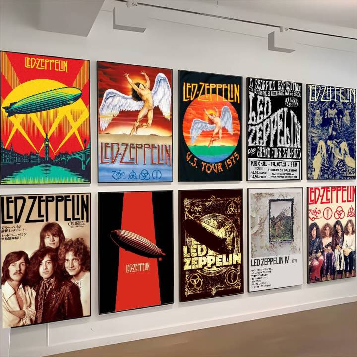 Zep Singer Led Z-Zeppelin SINGER Poster HD Art Sticky Wall Waterproof Home Living ...
