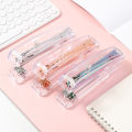 No.12 Transparent Stapler, Rose/Gold/Silver Colors, for Office School Home Use - Compact & Durable. 