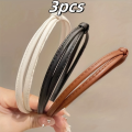Simplicity Leather Narrow Edge Headband for Women Elegant Simple Face Wash Headband Fashion Girls Hair Band Hair Accessories. 