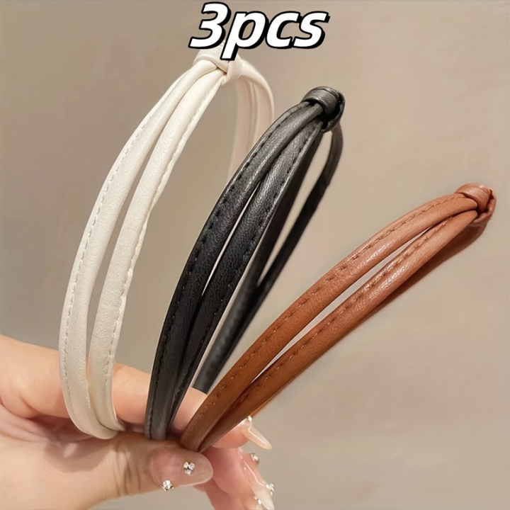 Simplicity%20Leather%20Narrow%20Edge%20Headband%20for%20Women%20Elegant%20Simple%20Face%20Wash%20Headband%20Fashion%20Girls%20Hair%20Band%20Hair%20Accessories%20-%20Image%207