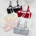 : 100% Cotton Girls' Underwear, Strapless Tank Tops for Growing Schoolgirls, Lightweight Teen Bras, Children's Bras. 