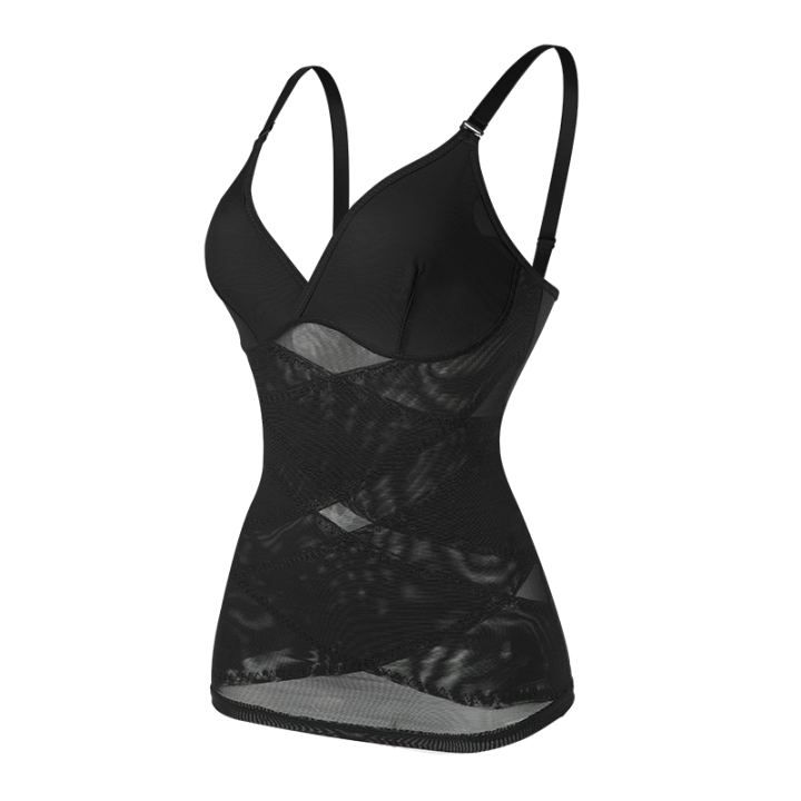 Women%20Compression%20Corset%20V%20Neck%20Cross%20Mesh%20Body%20Shaper%20%20Seam-free%20Tank%20Top%20Tummy%20Control%20Underwear%20Slimming%20Camisole%20Bustier%20-%20Image%207